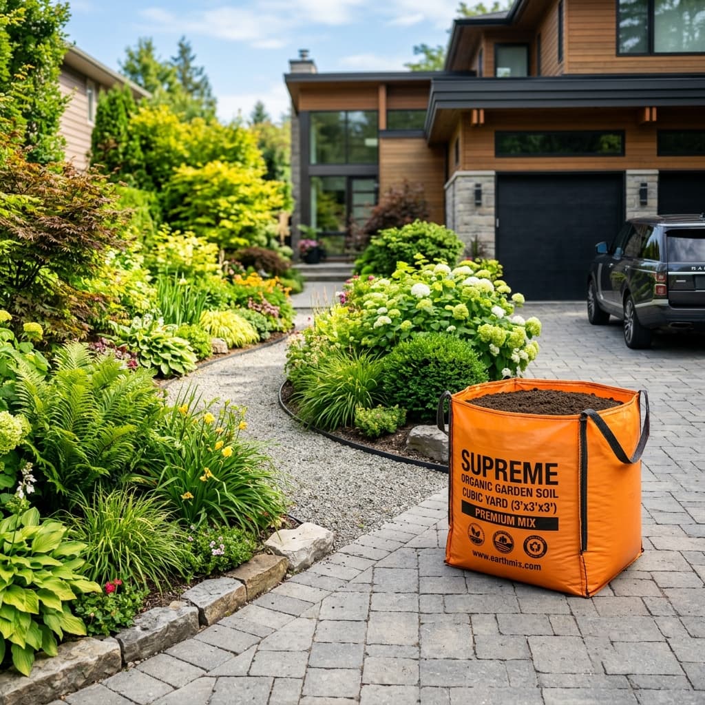 Orange Bag in beautiful garden